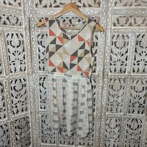 Roxy Dress Women's Small Geometric Print Strappy Beach Hippie Vacation Dress